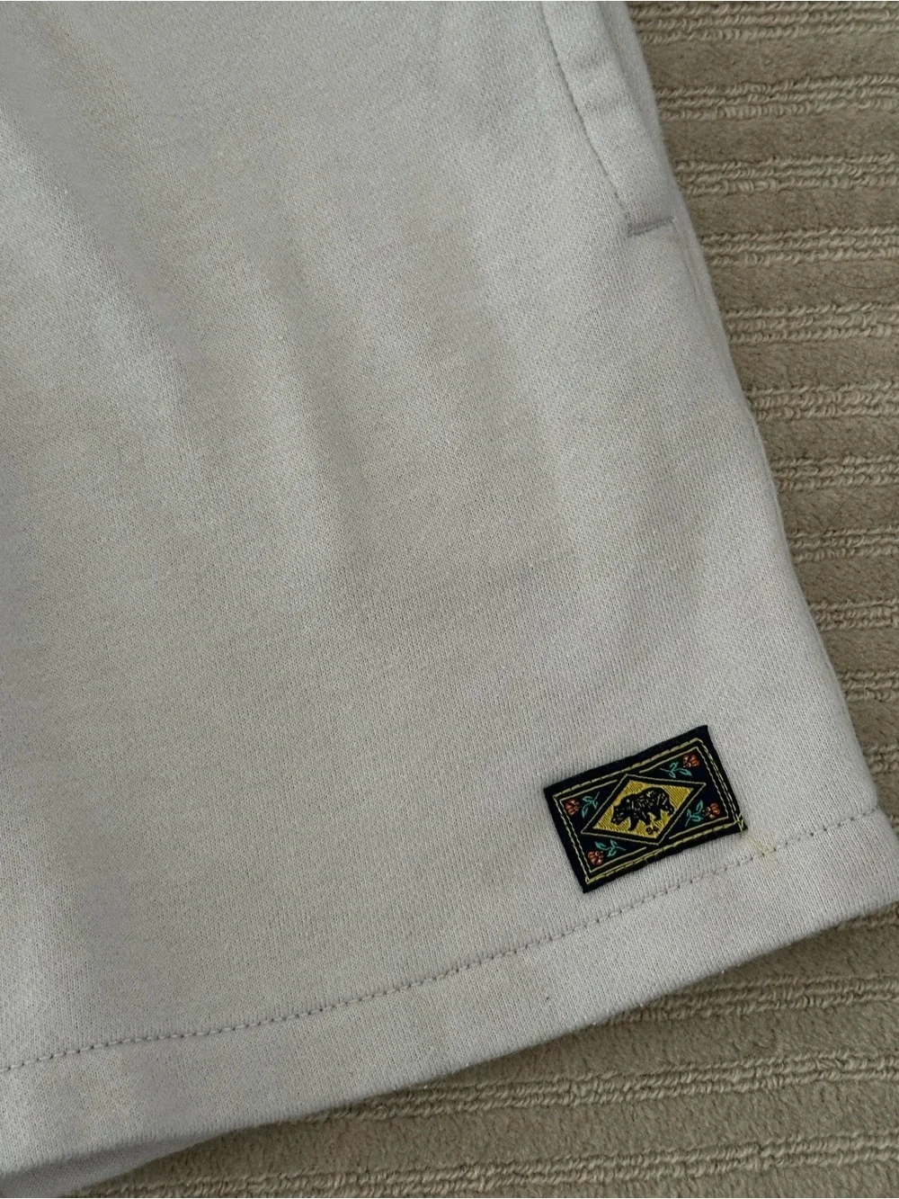 Old navy kids size L Cream Drawstring Lounge Shorts with Logo Patch